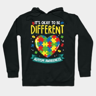 It's OK To Be Different Autism Awareness Puzzle Hoodie